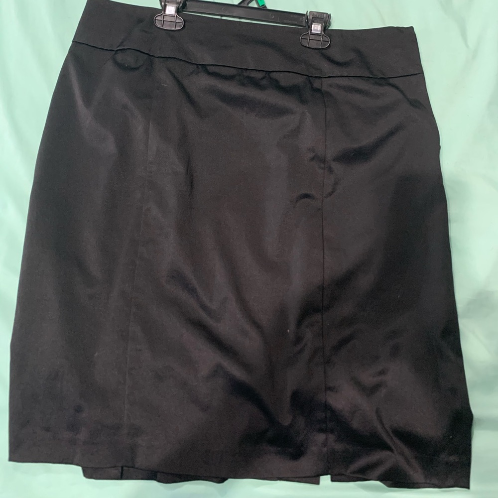 Black satin skirt
